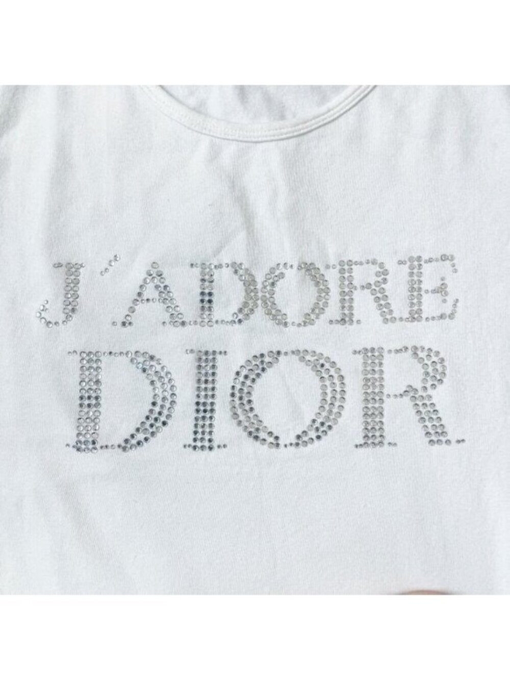 Christian Dior J'adore Rhinestones Galliano Tank Top Shirt 38