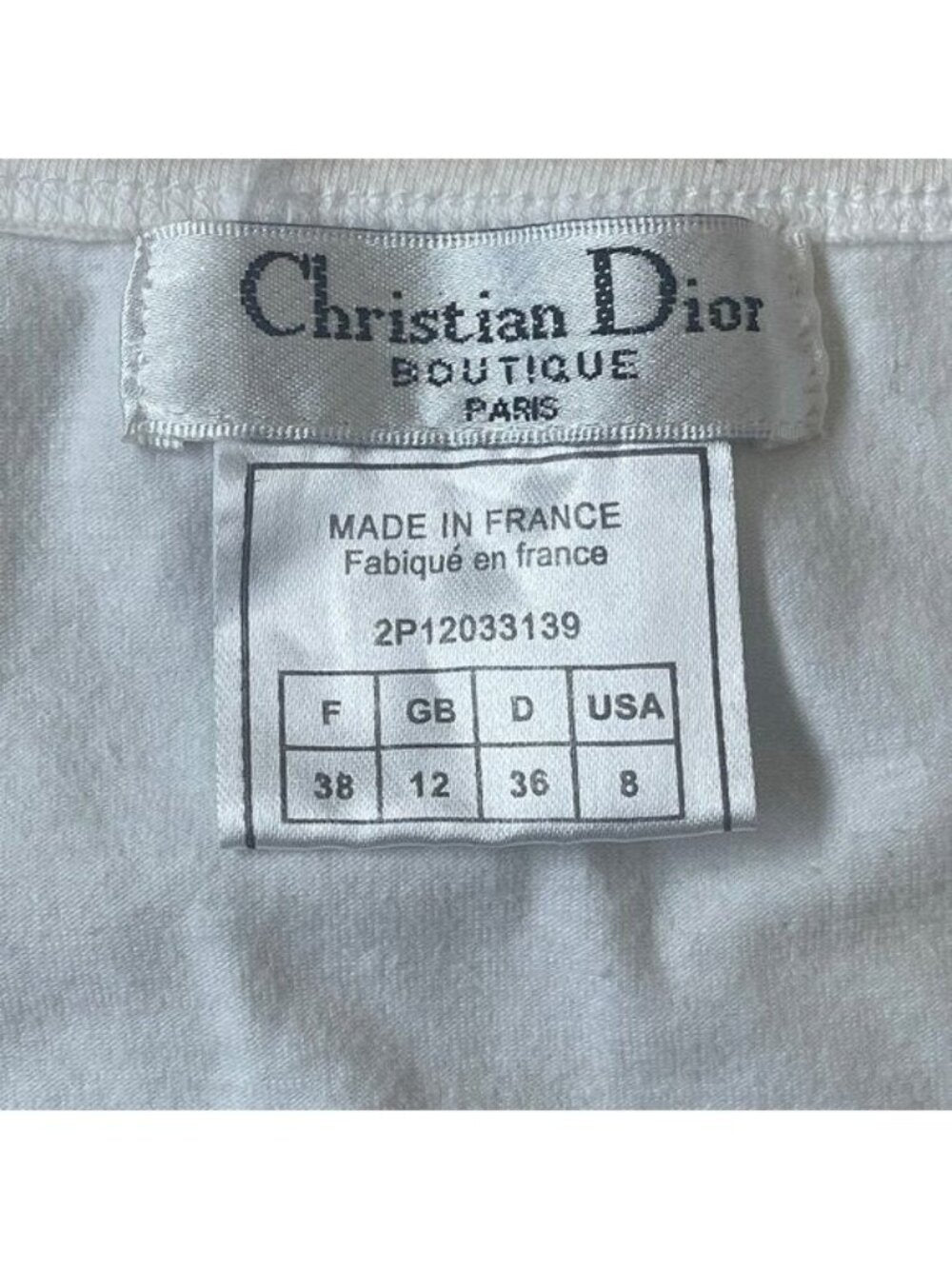 Christian Dior J'adore Rhinestones Galliano Tank Top Shirt 38