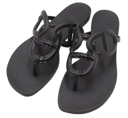 Unused Hermes Egeri Thong Anchor Chain Flat Sandals
