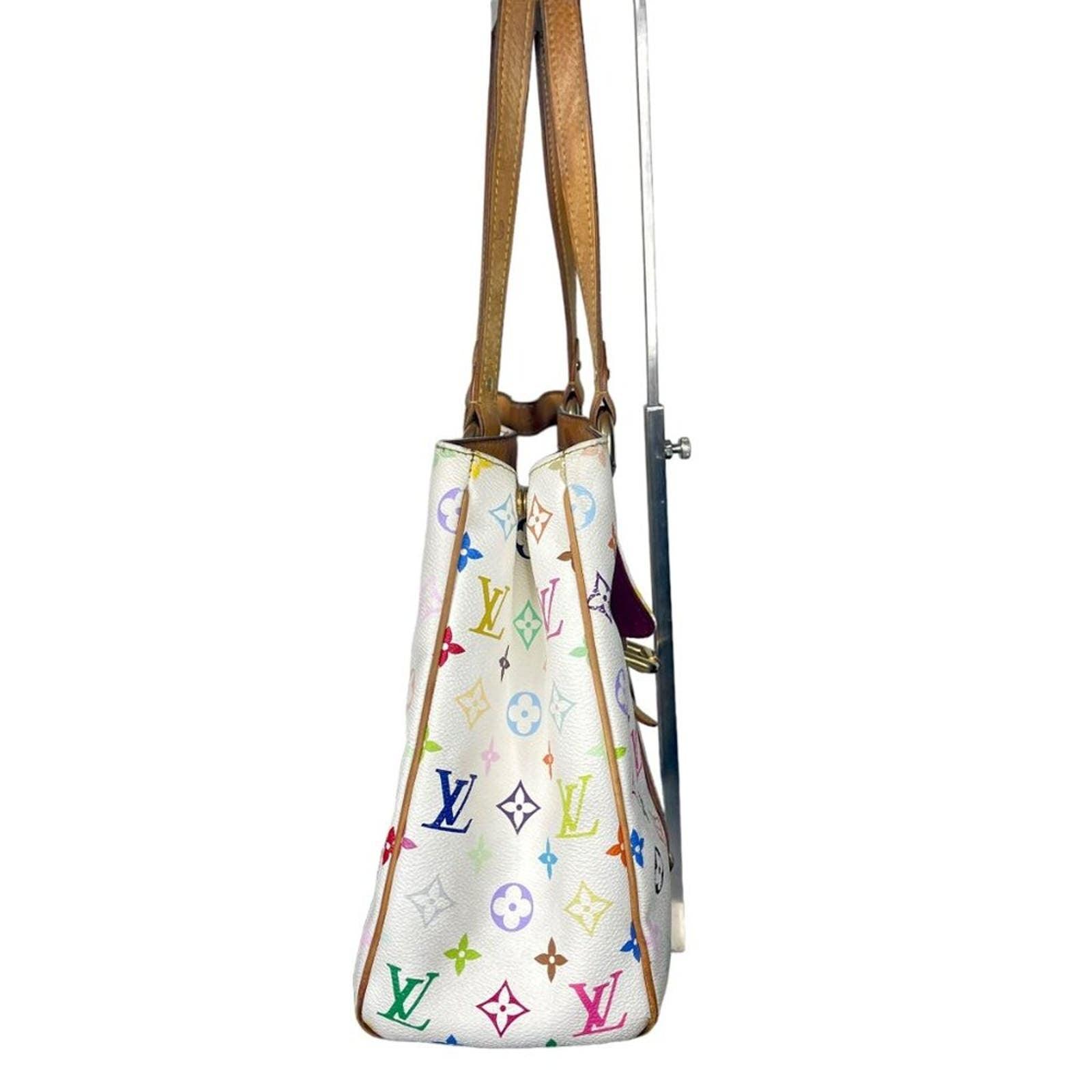 Louis Vuitton Aurelia Monogram Multicolor White Murakami Shoulder Bag - The Reluxe