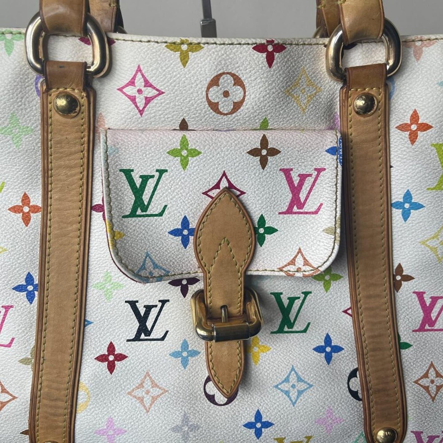 Louis Vuitton Aurelia Monogram Multicolor White Murakami Shoulder Bag - The Reluxe