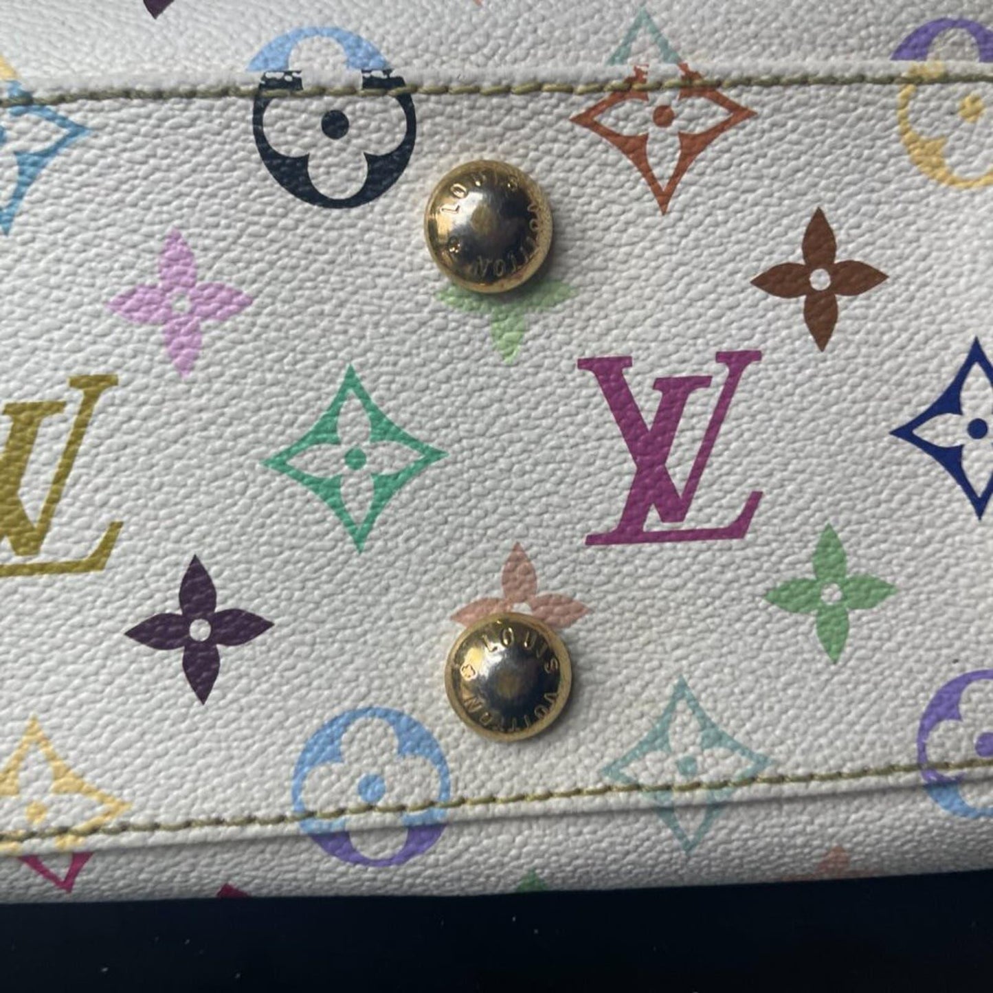 Louis Vuitton Aurelia Monogram Multicolor White Murakami Shoulder Bag - The Reluxe