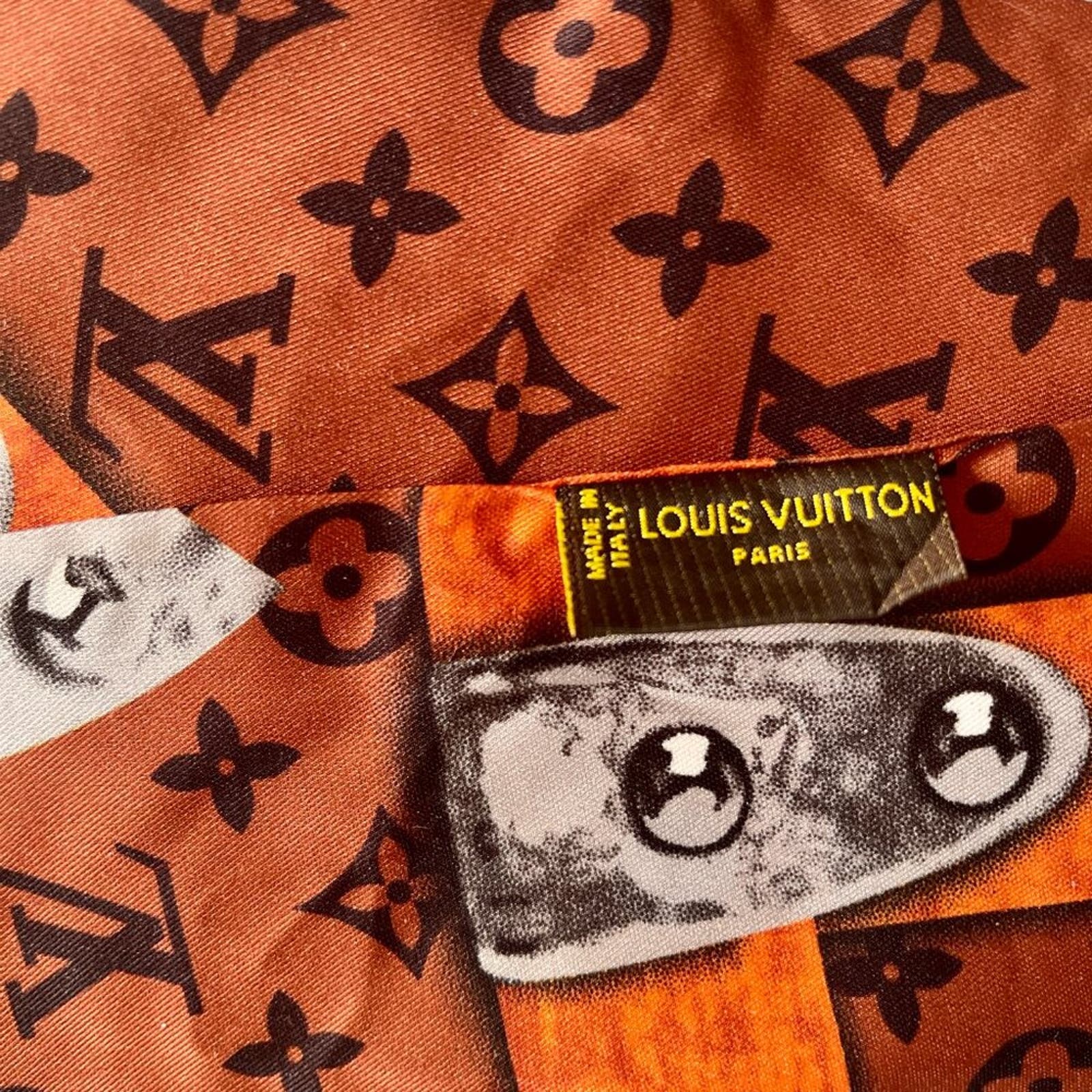 Louis Vuitton Confidential Bandeau Twilly Scarf 100% Silk Monogram Brown LV - The Reluxe