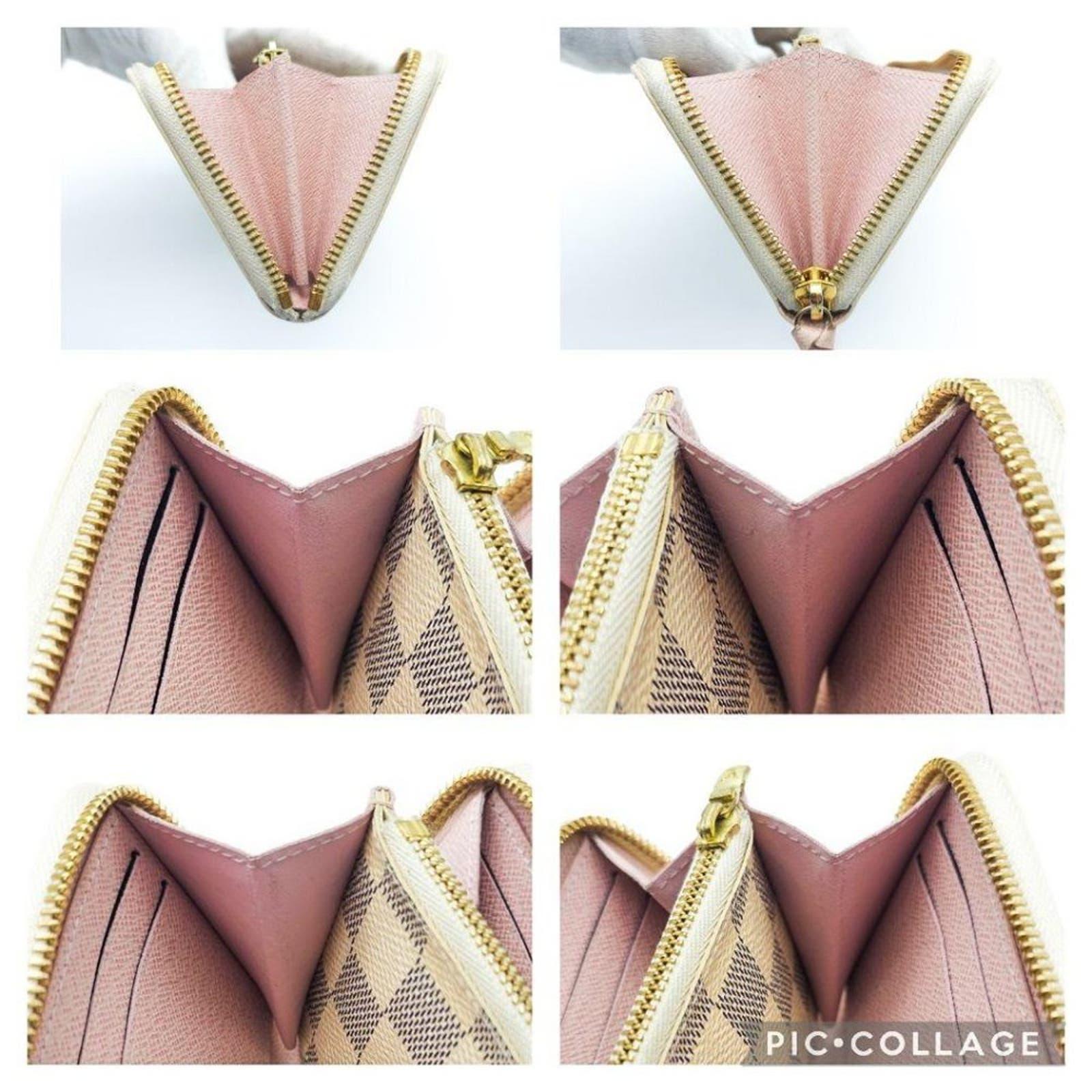 Louis Vuitton Damier Azur Clemence Zippy Long Wallet Rose Ballerine Pink - The Reluxe