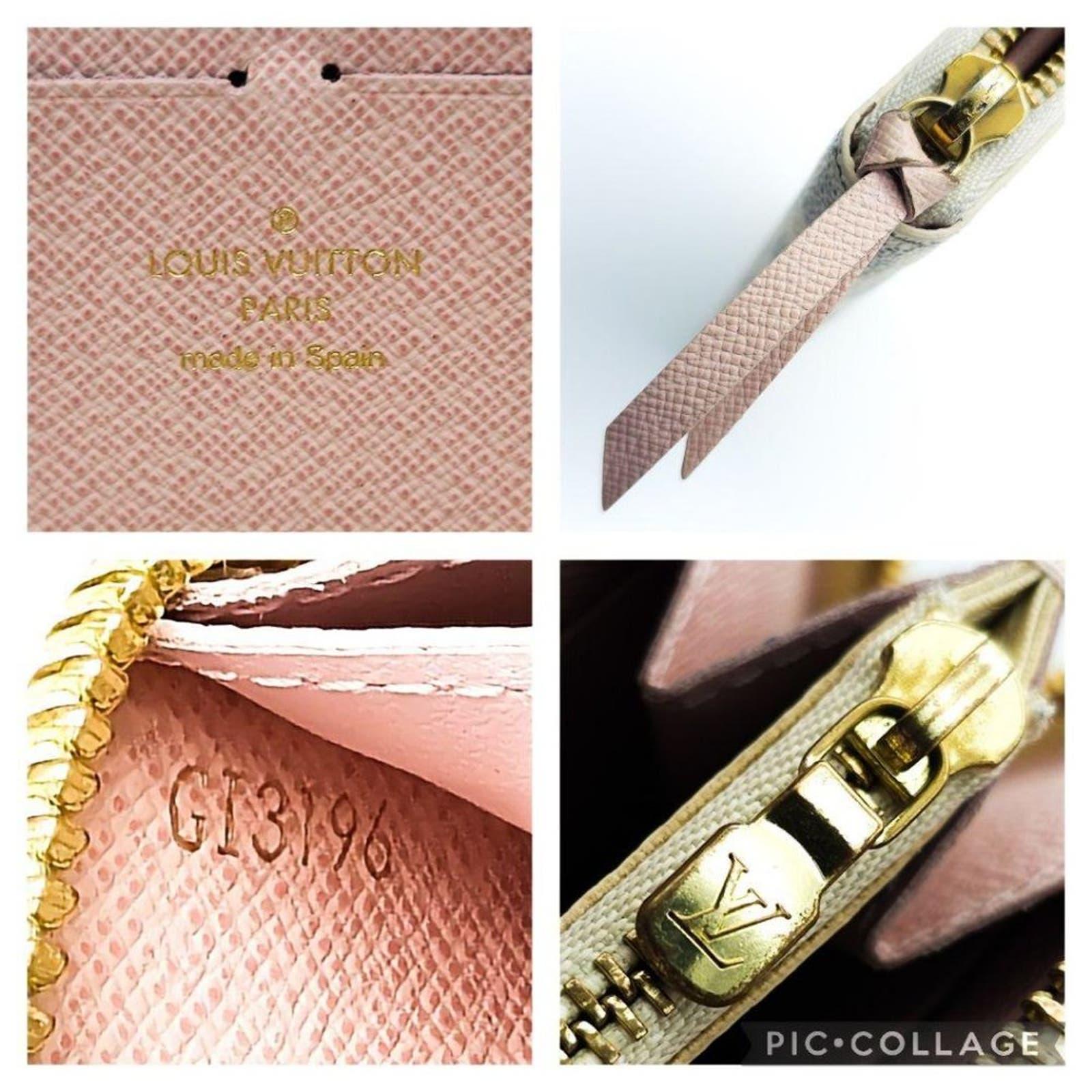 Louis Vuitton Damier Azur Clemence Zippy Long Wallet Rose Ballerine Pink - The Reluxe