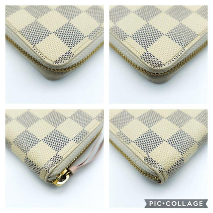 Louis Vuitton Damier Azur Clemence Zippy Long Wallet Rose Ballerine Pink - The Reluxe