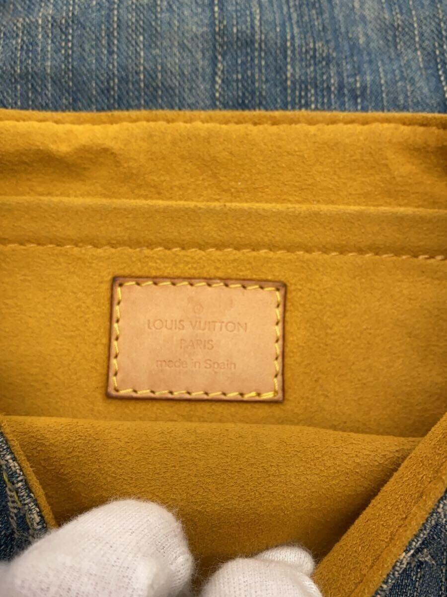 Louis Vuitton Denim Mini Pleaty Vintage Pouch Pochette Bag Monogram LV - The Reluxe