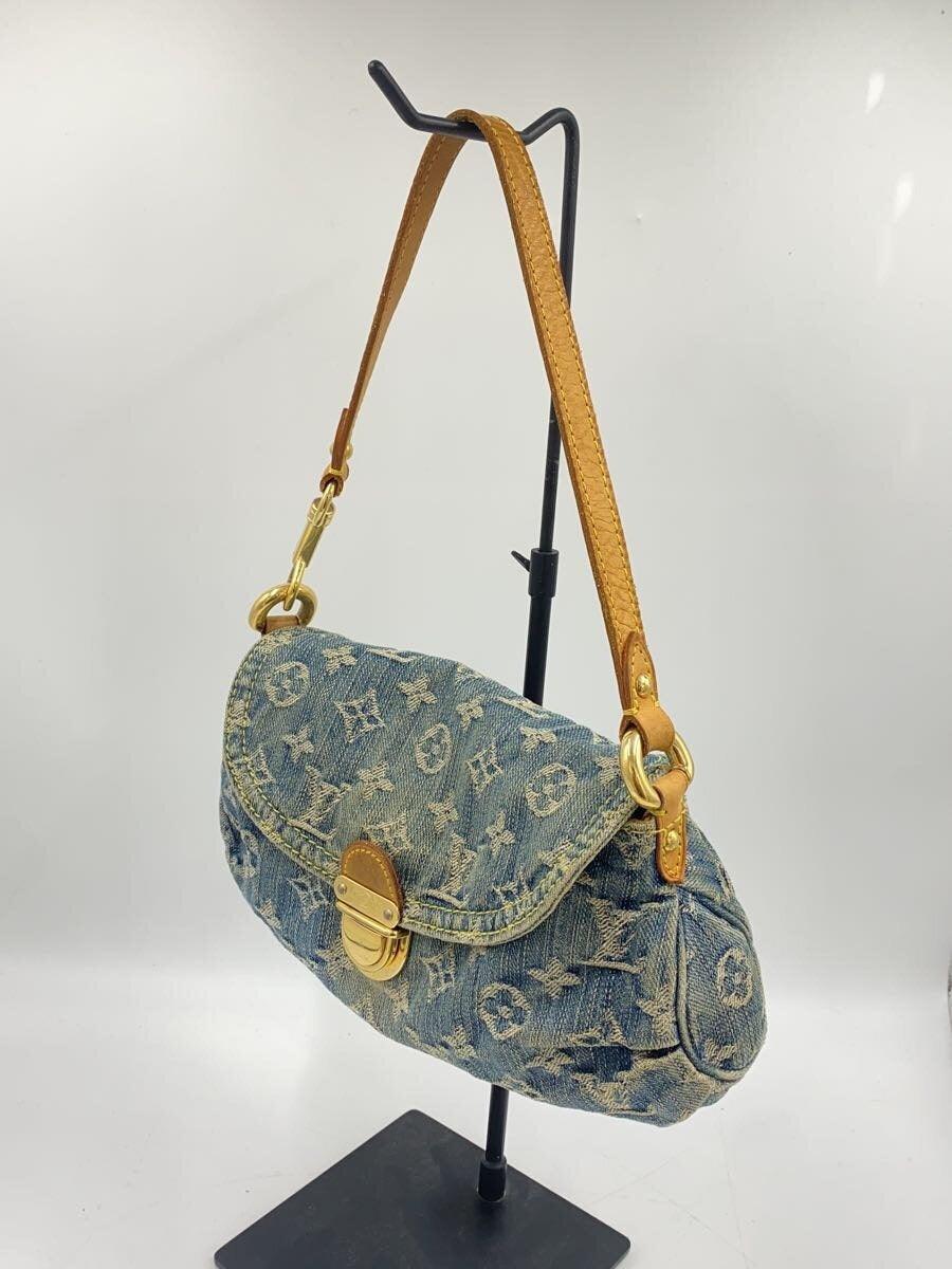 Louis Vuitton Denim Mini Pleaty Vintage Pouch Pochette Bag Monogram LV - The Reluxe