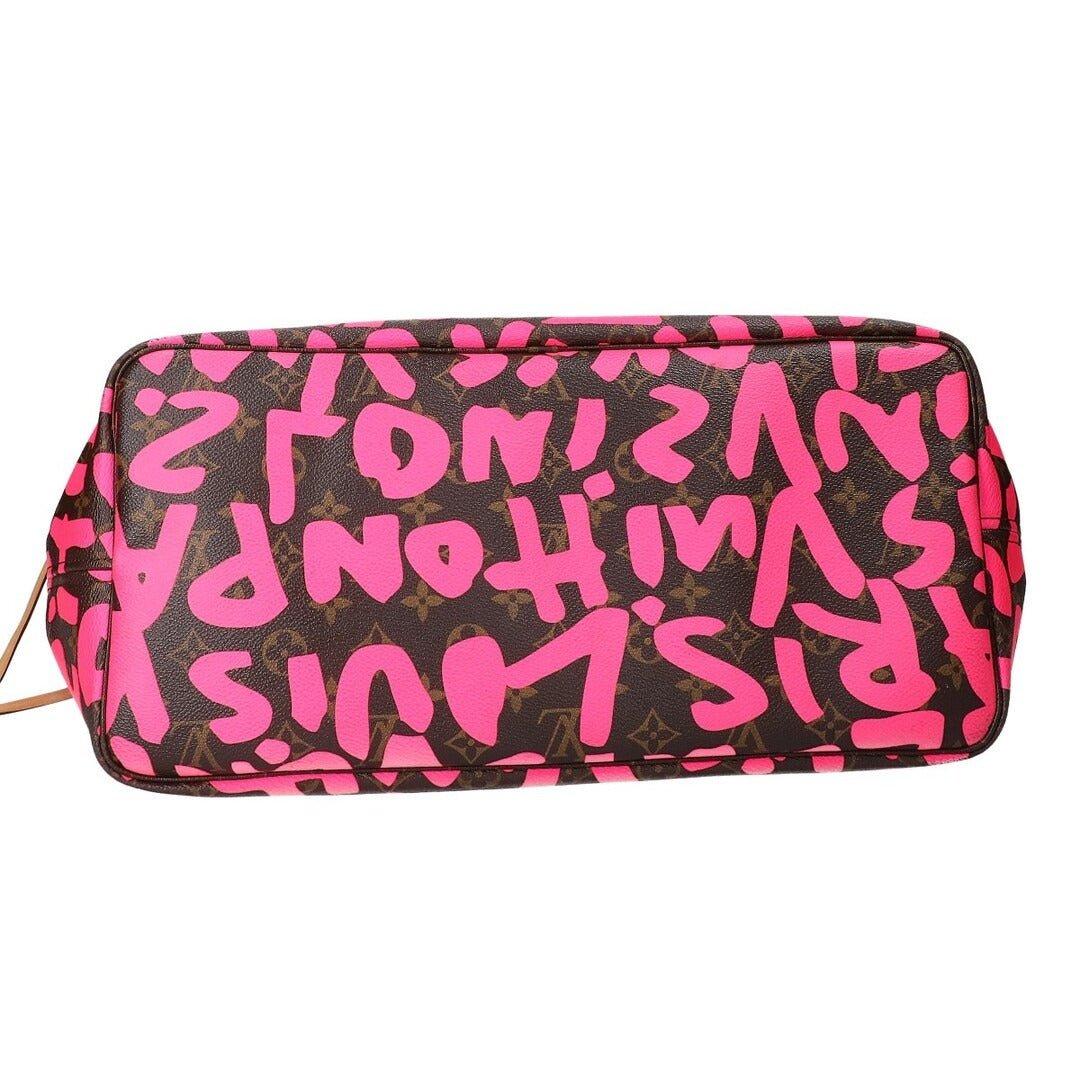 Louis Vuitton Graffiti Neverfull GM Tote Monogram Shoulder Bag Pink - The Reluxe