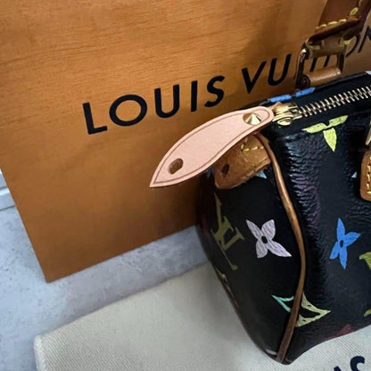 Louis Vuitton Mini Speedy Monogram Multicolor Sac Bag HL Black - The Reluxe