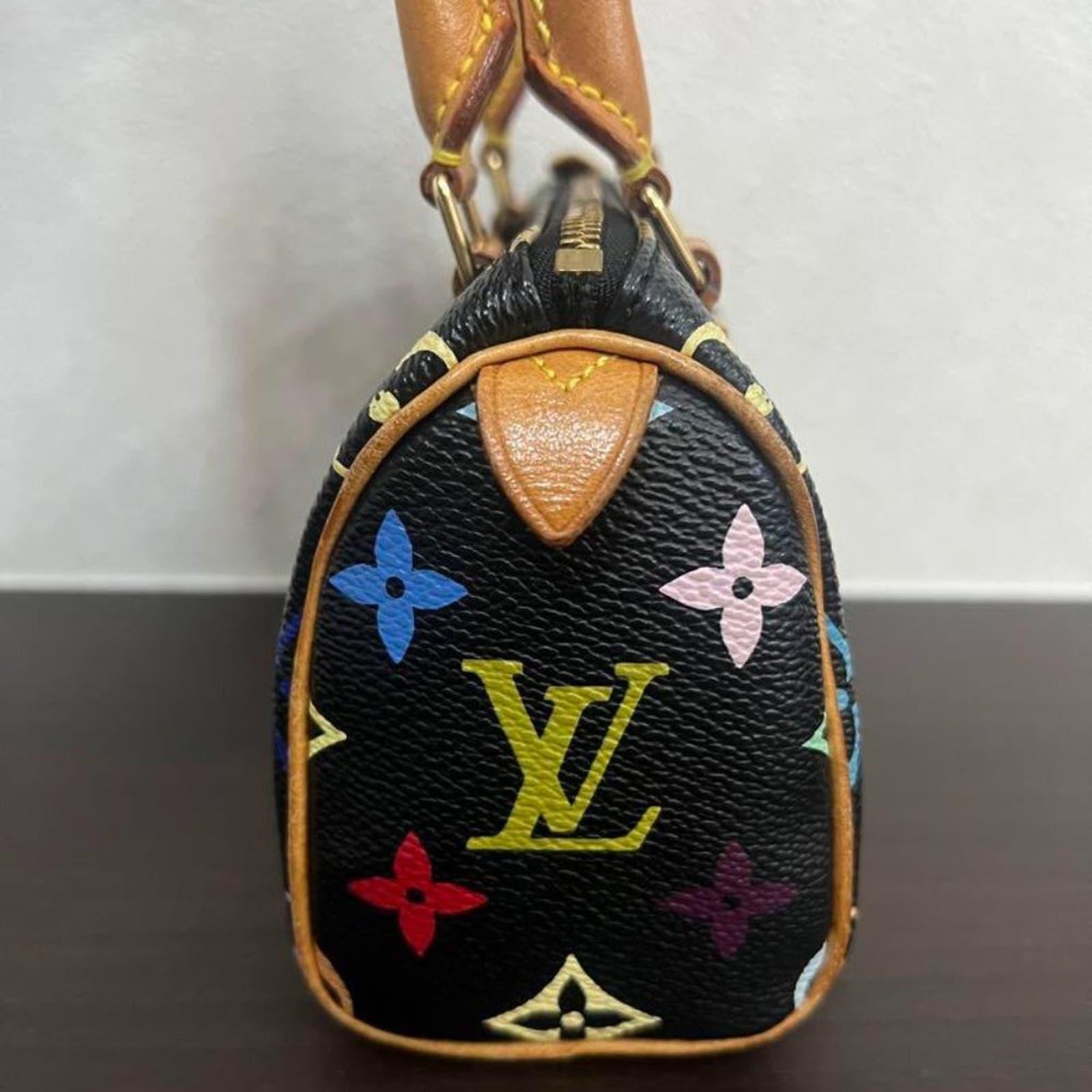 Louis Vuitton Mini Speedy Monogram Multicolor Sac Bag HL Black - The Reluxe