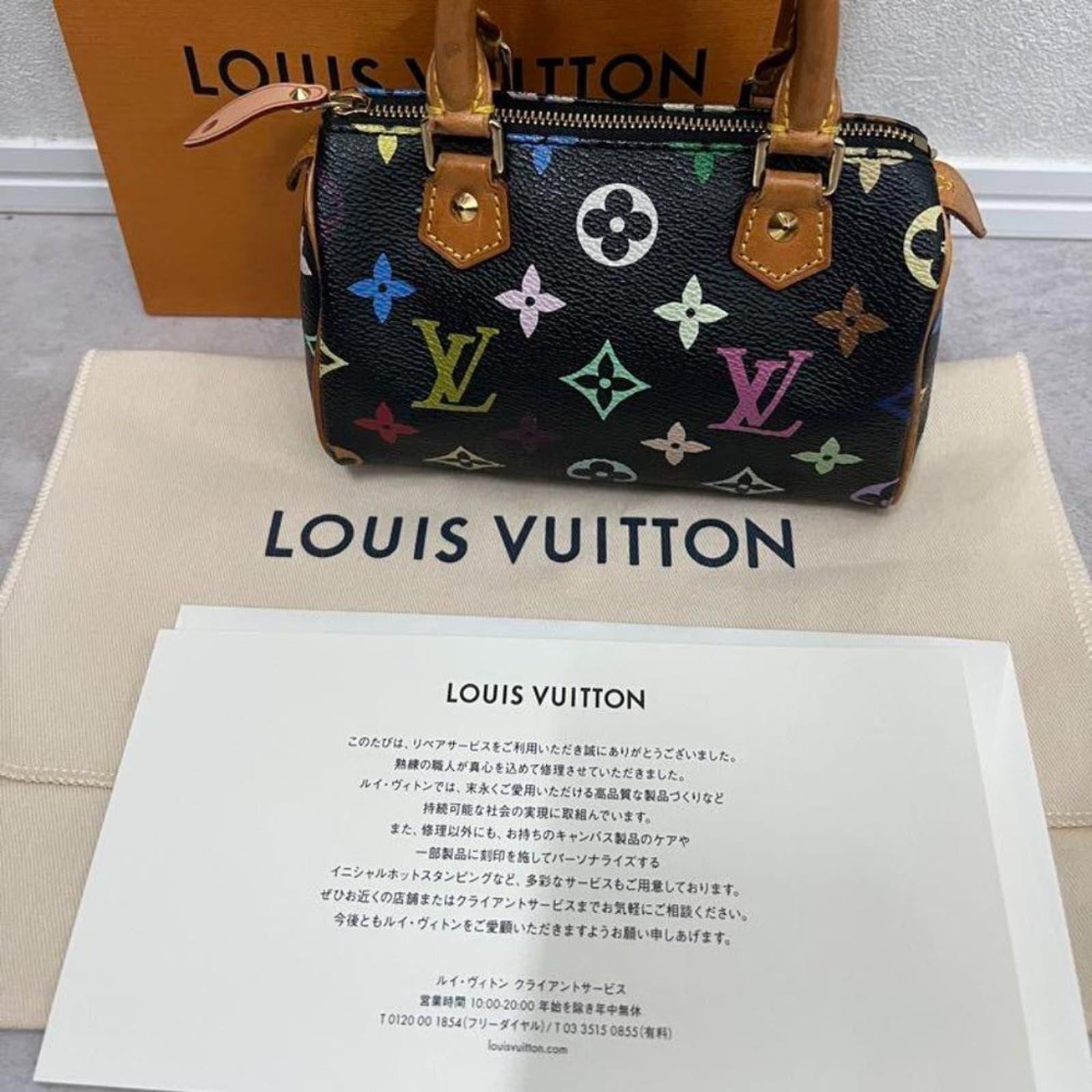 Louis Vuitton Mini Speedy Monogram Multicolor Sac Bag HL Black - The Reluxe