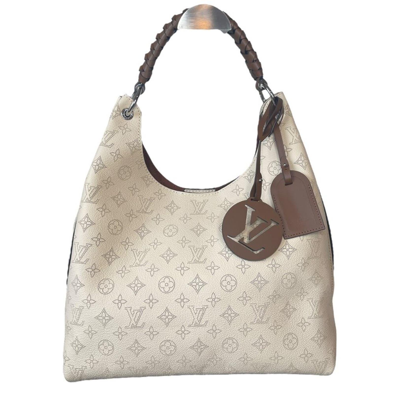 Louis Vuitton Monogram Carmel Hobo Mahina Leather Shoulder Tote Bag - The Reluxe