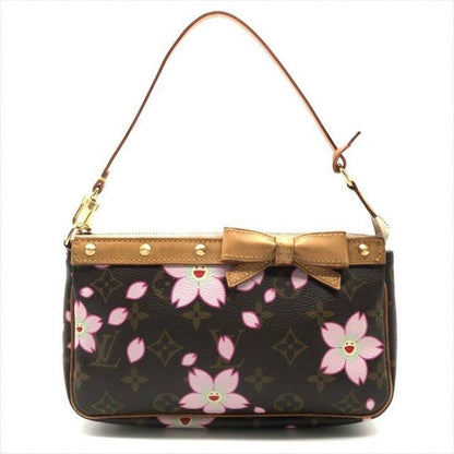 Louis Vuitton Monogram Cherry Blossom Pochette Takashi Murakami Handbag Brown - The Reluxe