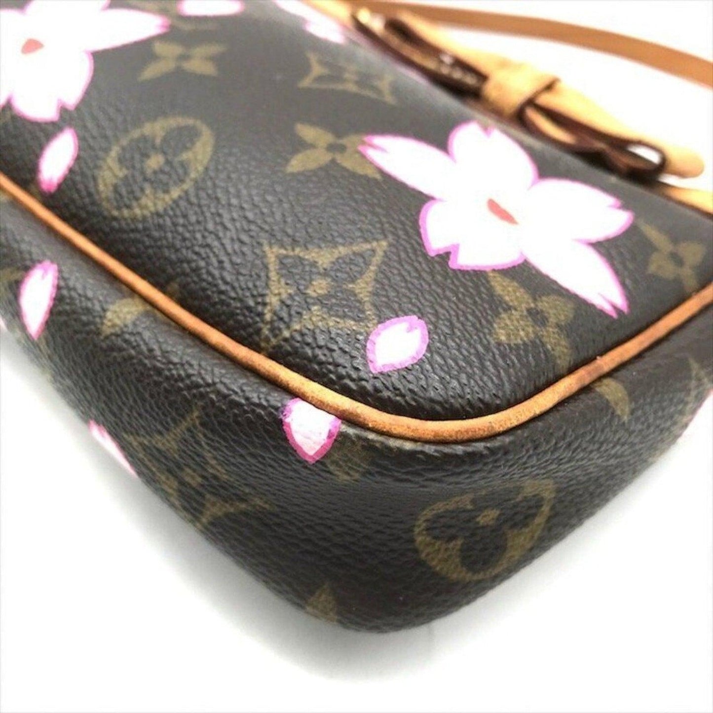 Louis Vuitton Monogram Cherry Blossom Pochette Takashi Murakami Handbag Brown - The Reluxe