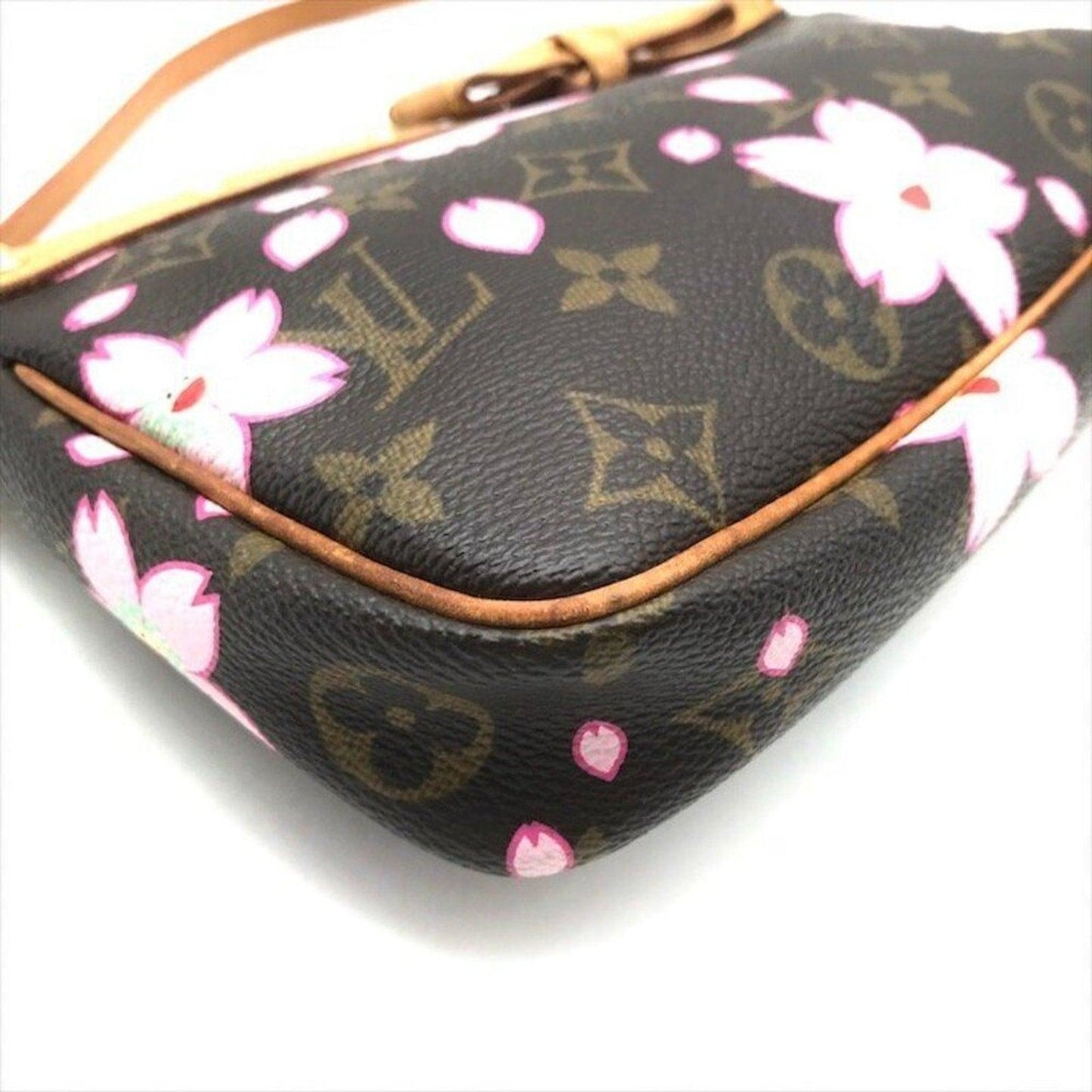 Louis Vuitton Monogram Cherry Blossom Pochette Takashi Murakami Handbag Brown - The Reluxe