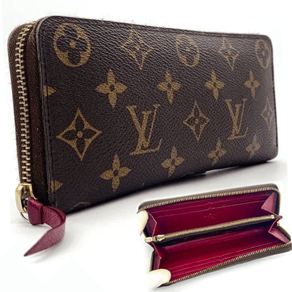 Louis Vuitton Monogram Clemence Zip Long Wallet Fuchsia - The Reluxe