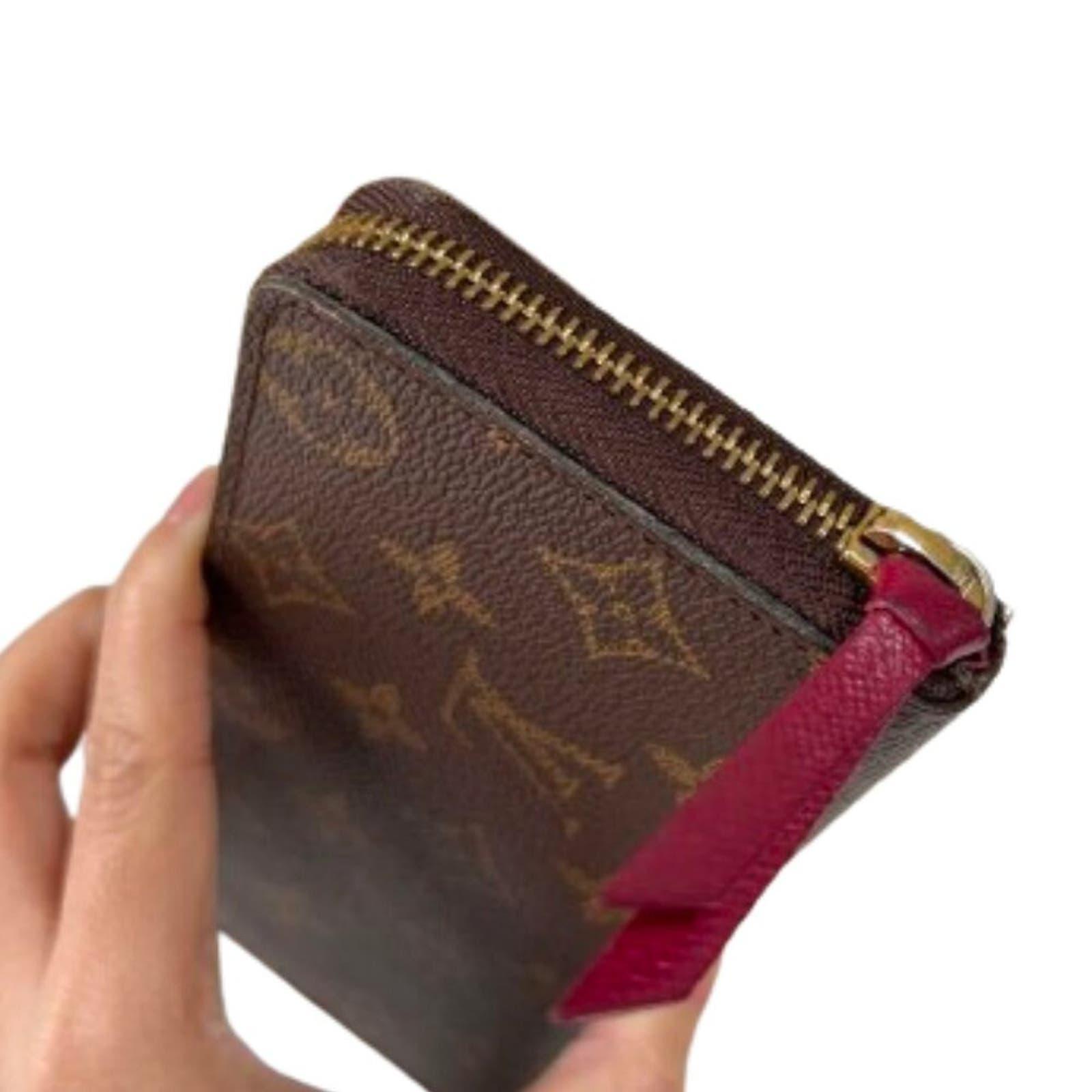 Louis Vuitton Monogram Clemence Zippy Long Wallet Fuchsia Pink Interior - The Reluxe