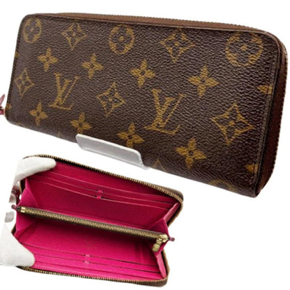 Louis Vuitton Monogram Clemence Zippy Long Wallet Fuchsia Pink Interior - The Reluxe