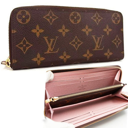 Louis Vuitton Monogram Clemence Zippy Long Wallet Rose Ballerine Pink Interior - The Reluxe