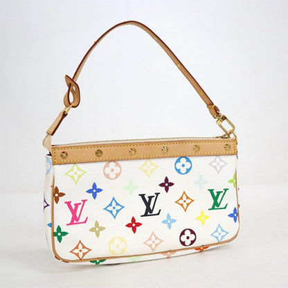 Louis Vuitton Monogram Multicolor Murakami Pochette Pouch Bag Accessories White - The Reluxe