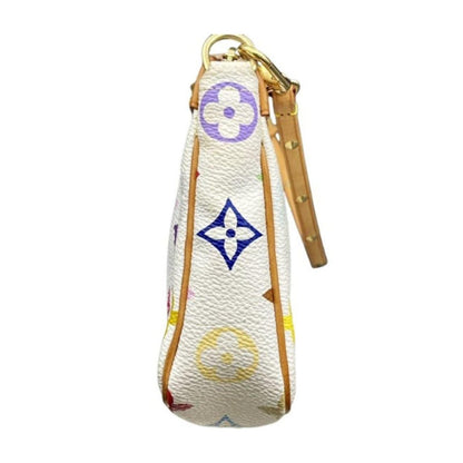 Louis Vuitton Monogram Multicolor Murakami Pochette Pouch Bag Accessories White - The Reluxe