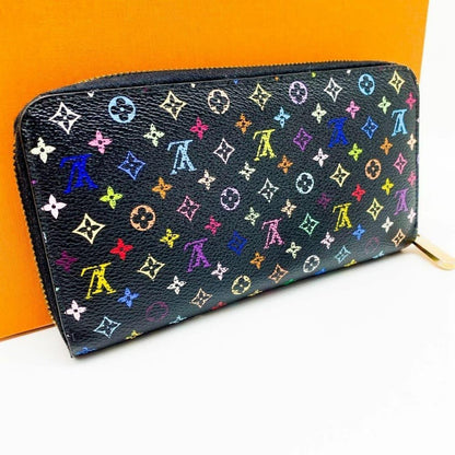 Louis Vuitton Monogram Multicolor Zippy Wallet Black Pink - The Reluxe