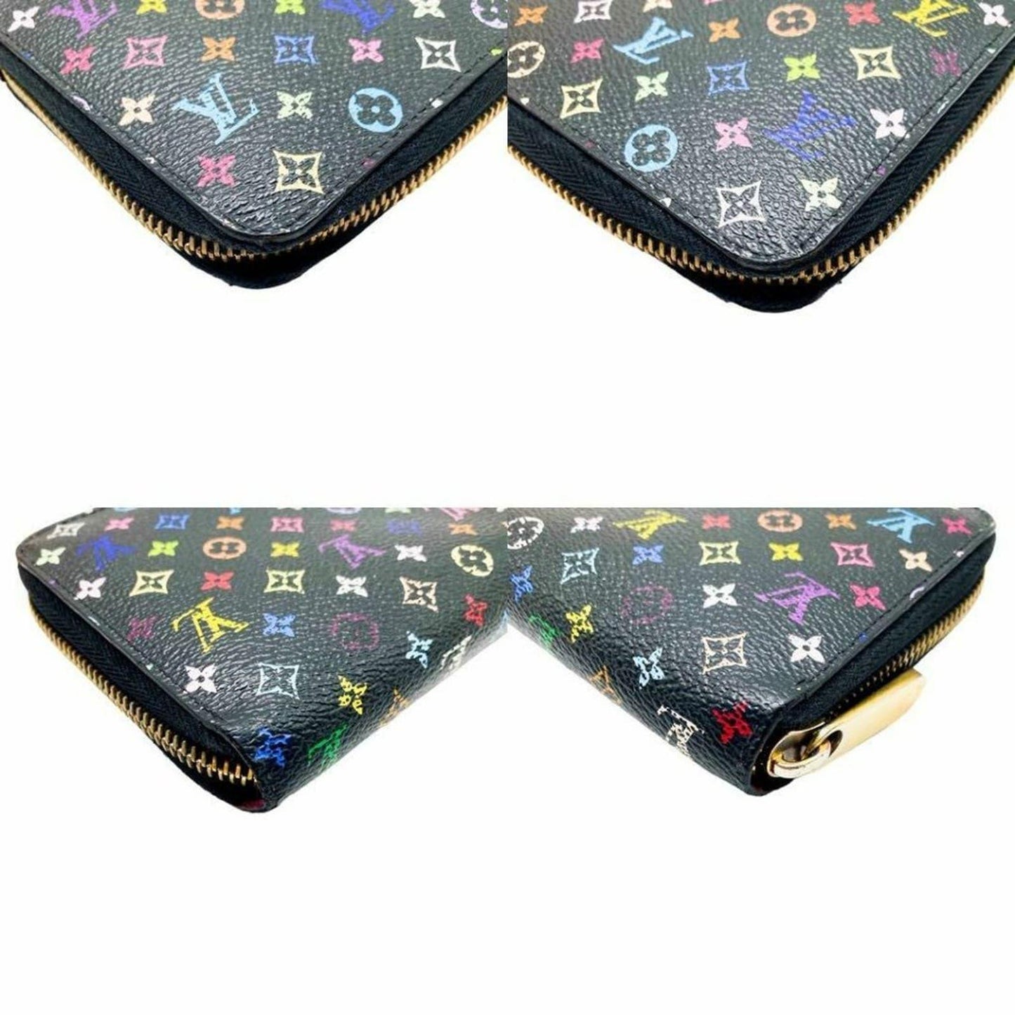 Louis Vuitton Monogram Multicolor Zippy Wallet Black Pink - The Reluxe