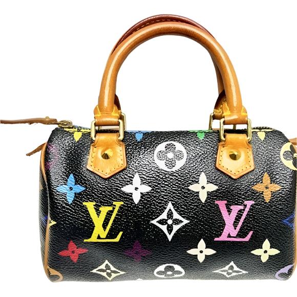 Louis Vuitton Multicolor Mini Speedy Monogram Nano Sac Bag HL Black - The Reluxe