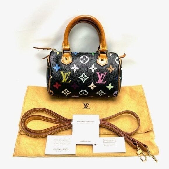 Louis Vuitton Multicolor Mini Speedy Monogram Nano Sac Bag HL Black - The Reluxe