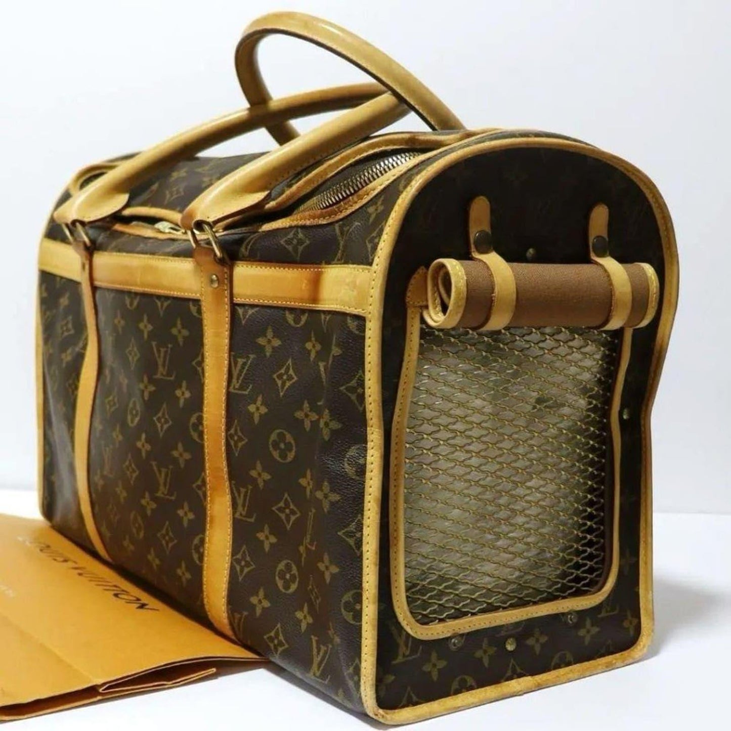 Louis Vuitton Sac Chien 50 Dog Carrier Monogram Pet Travel Bag - The Reluxe