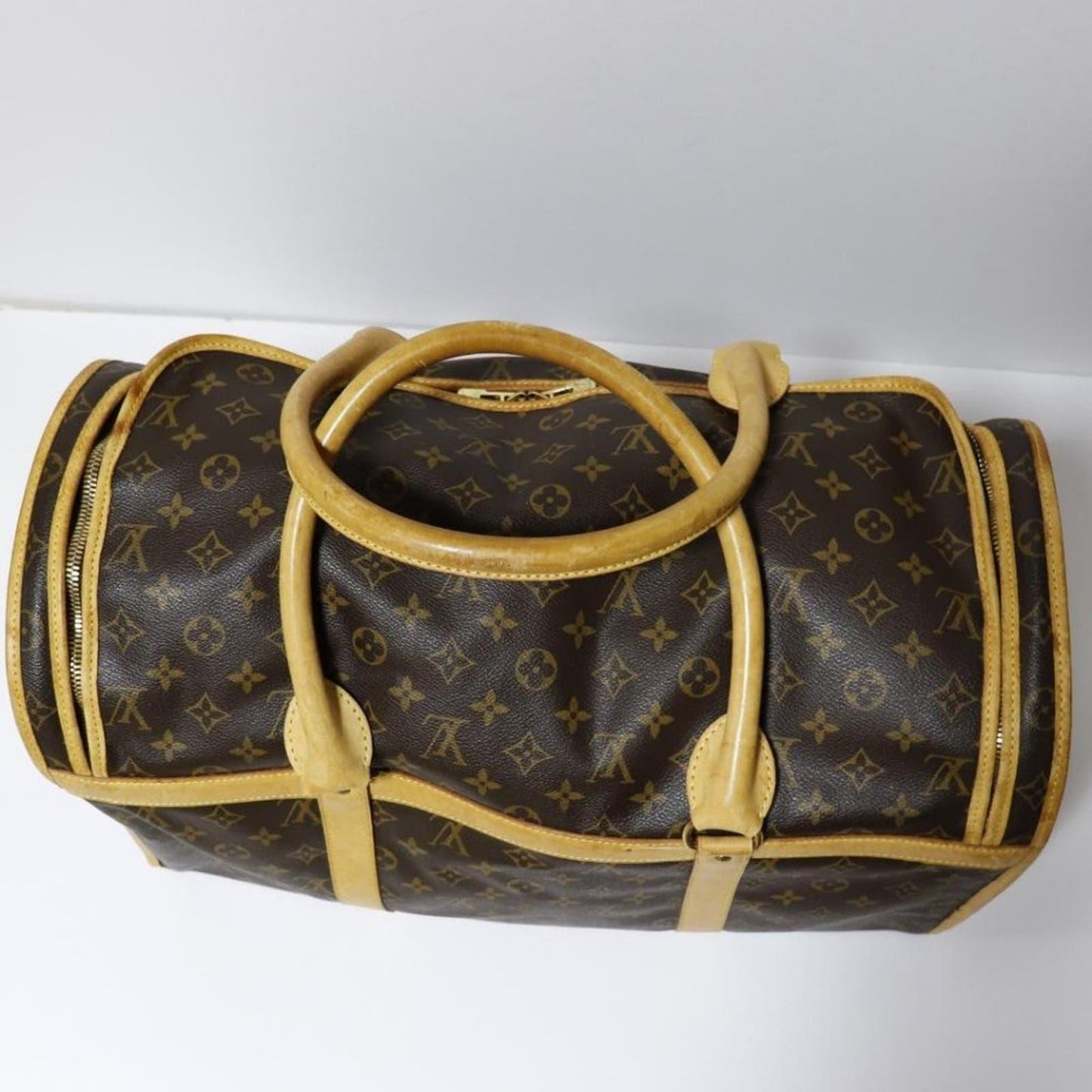 Louis Vuitton Sac Chien 50 Dog Carrier Monogram Pet Travel Bag - The Reluxe