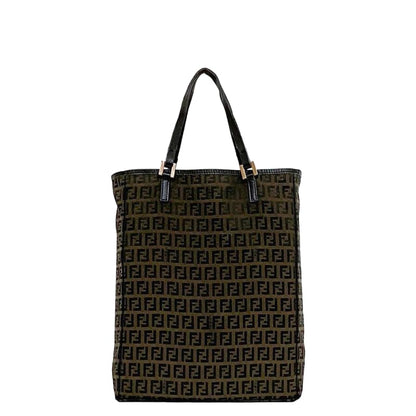 Fendi Tote Bag Ec21843 Brown Black Zucchino