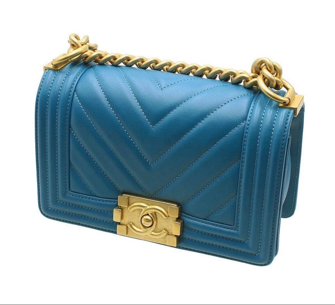 Chanel Boy Leather Chain Shoulder Bag — view 4