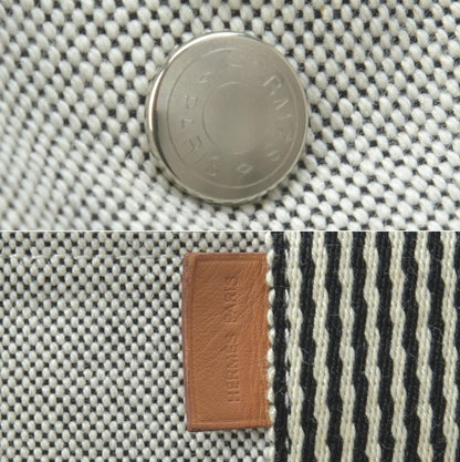 Hermes New Fourre Tout MM Tote Bag Canvas Gray Black — view 8