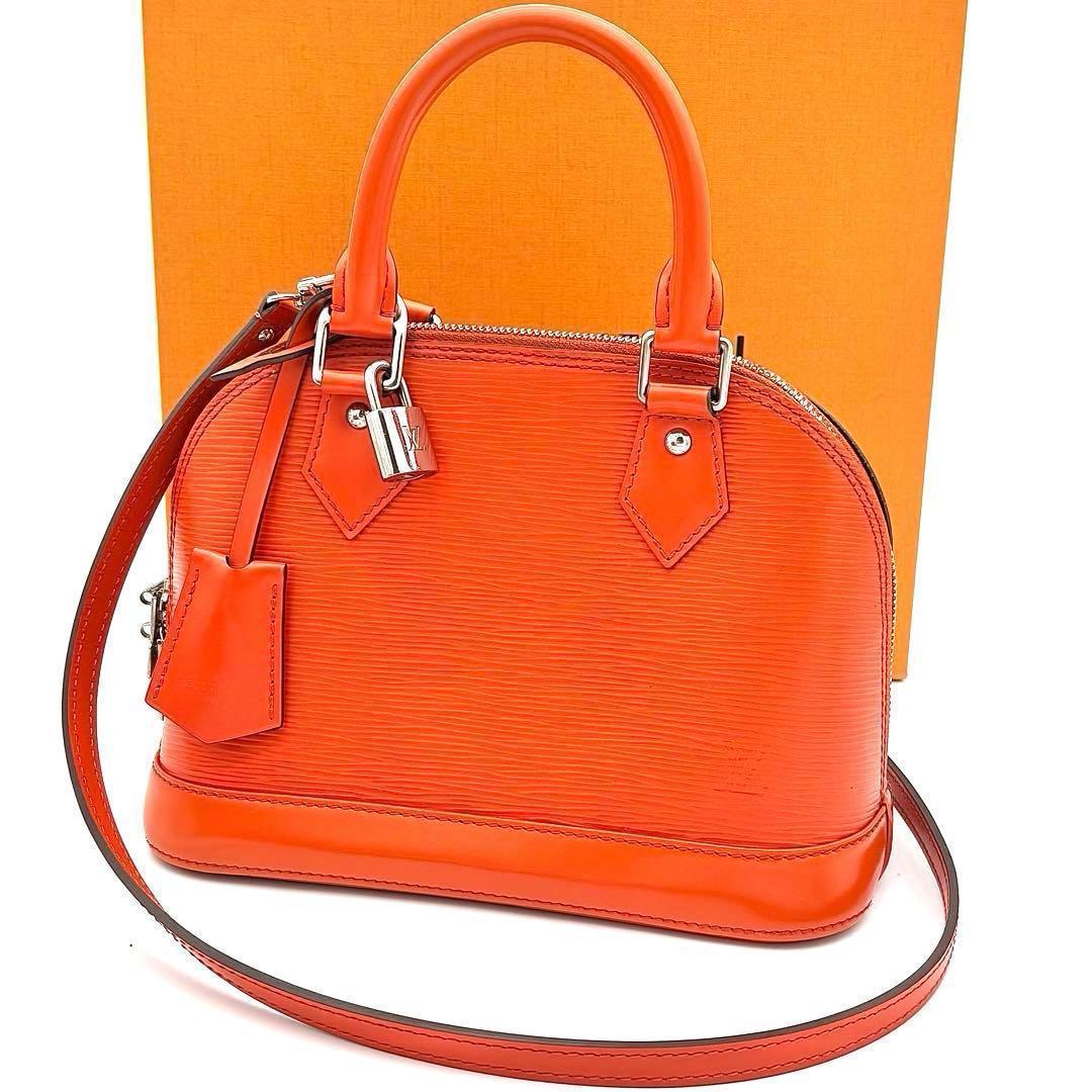 Louis Vuitton Handbag Bag 2-Way Epi Alma BB Orange