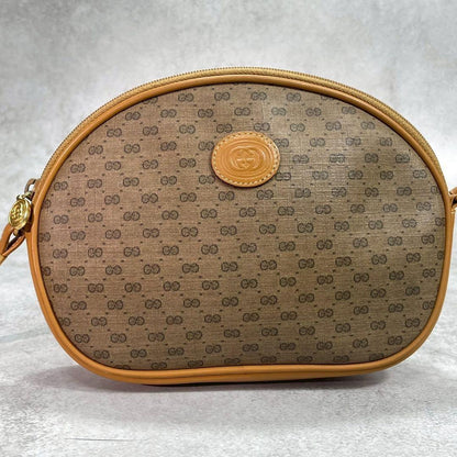 Gucci GG Shoulder Bag Brown Beige Leather — view 2