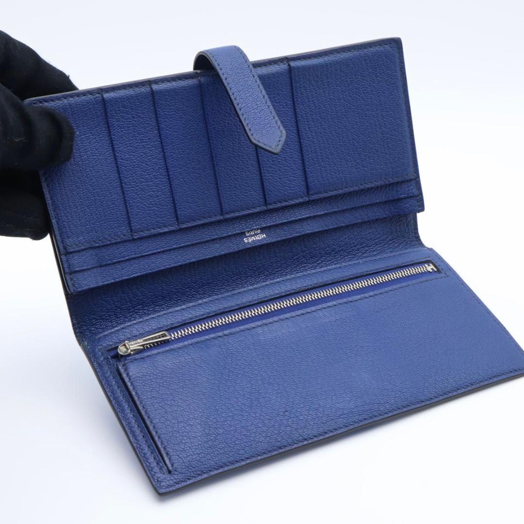 Hermes Bearn Wallet Bull Blue — view 3