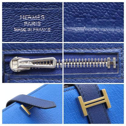 Hermes Bearn Wallet Bull Blue — view 7
