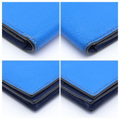 Hermes Bearn Wallet Bull Blue — view 8