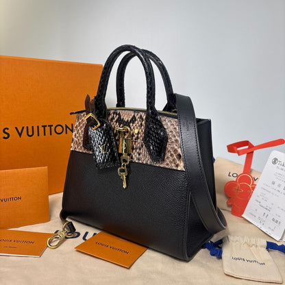 Louis Vuitton Taurillon City Steamer Handbag with Receipt — view 2