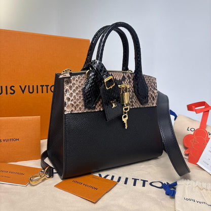 Louis Vuitton Taurillon City Steamer Handbag with Receipt — view 3
