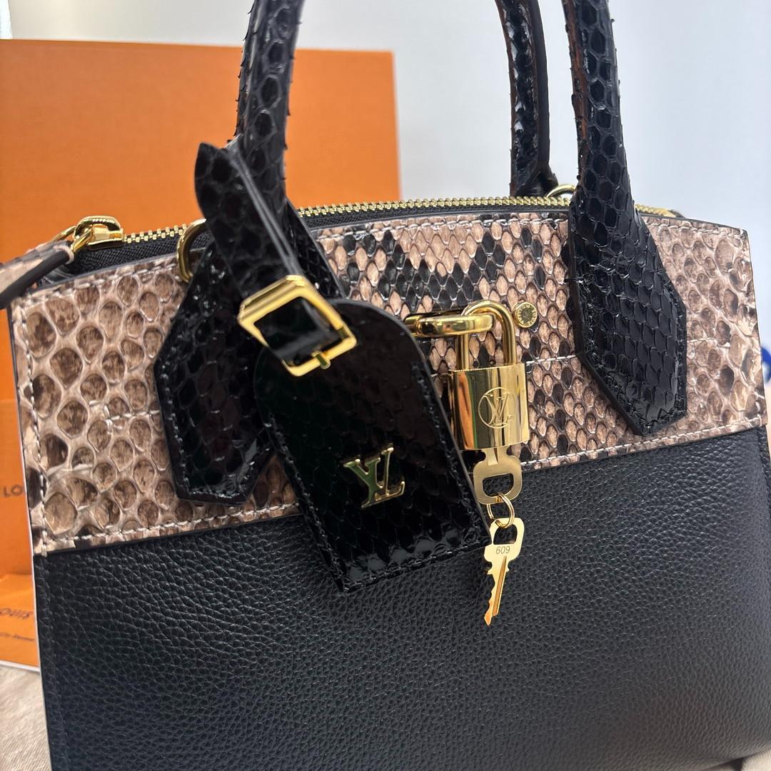 Louis Vuitton Taurillon City Steamer Handbag with Receipt — view 7