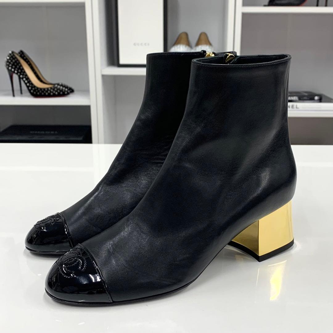 Chanel Nylon CC Logo Quilted Pocket Long Boots — view 6