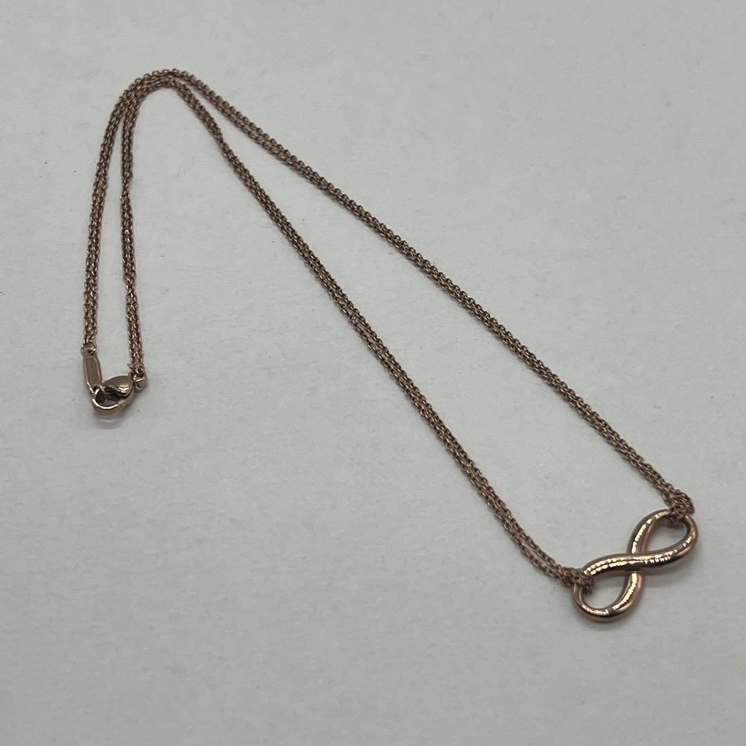 Tiffany & Co Infinity Double Chain Necklace Gold Rubedo — view 2