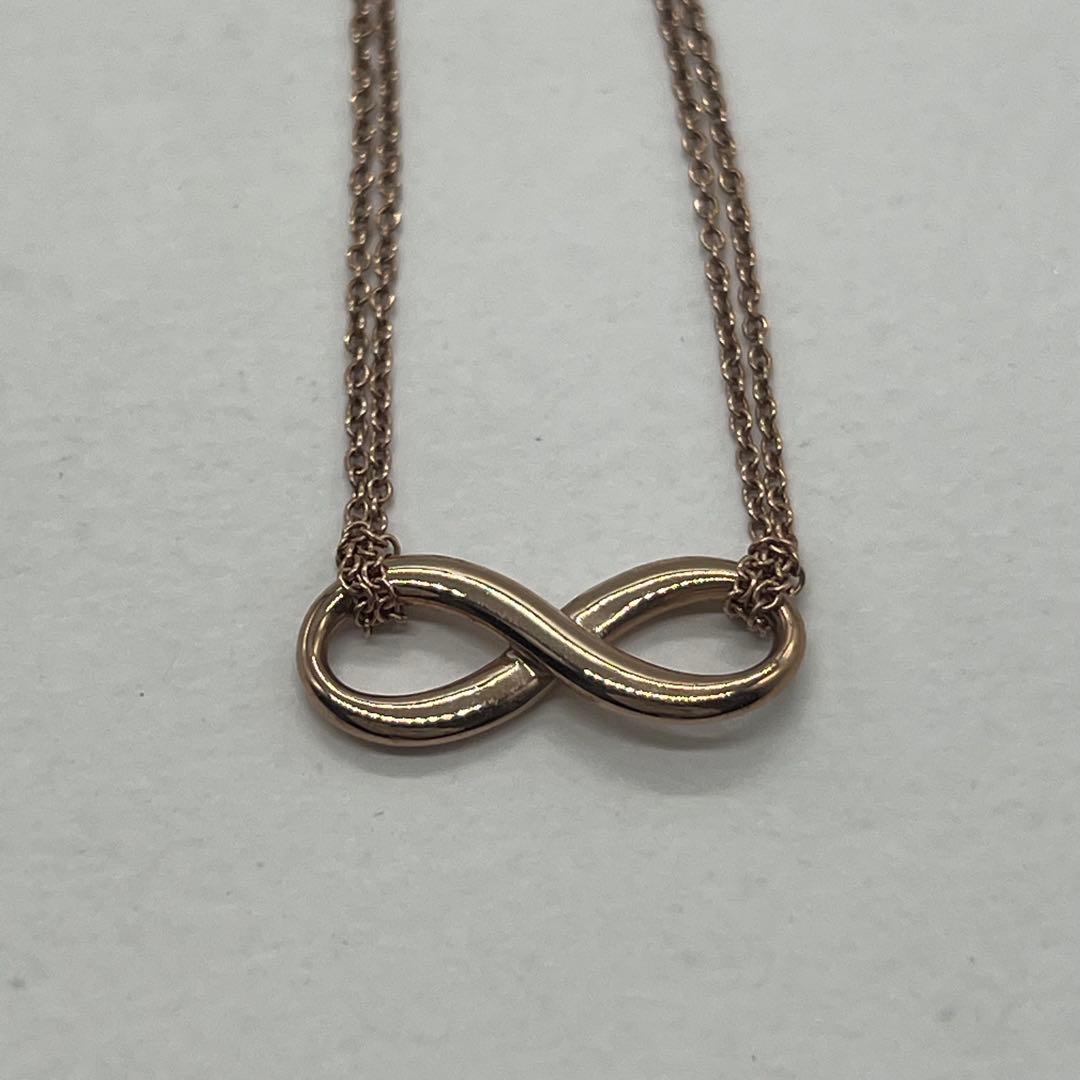 Tiffany & Co Infinity Double Chain Necklace Gold Rubedo — view 3
