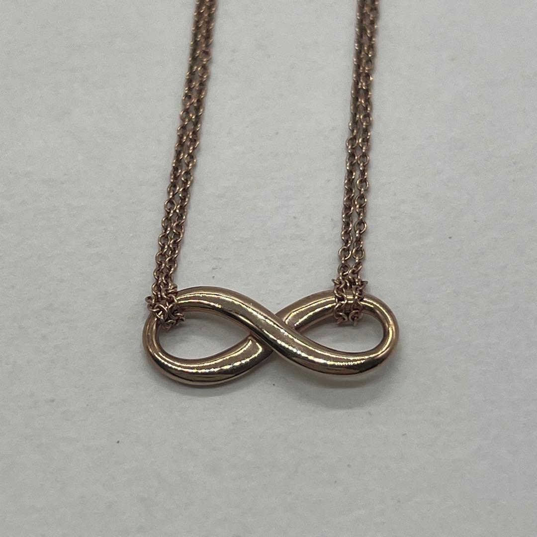 Tiffany & Co Infinity Double Chain Necklace Gold Rubedo — view 4