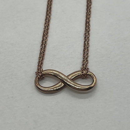 Tiffany & Co Infinity Double Chain Necklace Gold Rubedo — view 4