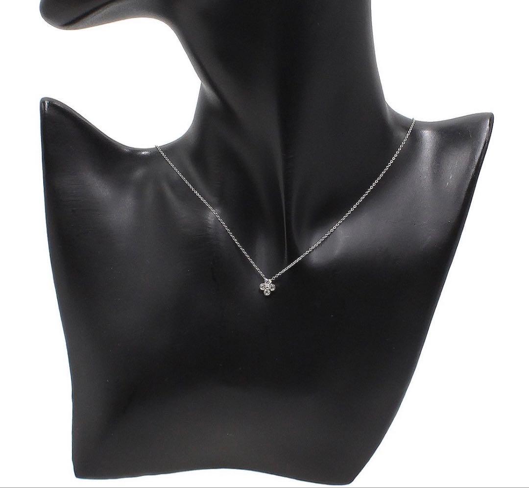 Tiffany & Co Diamond Bezel Set Flower Necklace — view 3