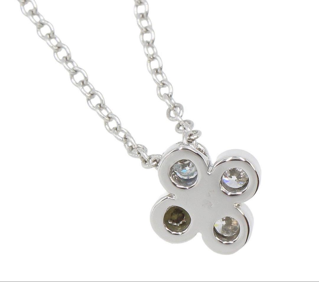 Tiffany & Co Diamond Bezel Set Flower Necklace — view 4